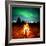 Camp Fire Watching Northern Lights-Solarseven-Framed Photographic Print