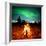 Camp Fire Watching Northern Lights-Solarseven-Framed Photographic Print