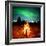 Camp Fire Watching Northern Lights-Solarseven-Framed Photographic Print