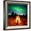 Camp Fire Watching Northern Lights-Solarseven-Framed Photographic Print