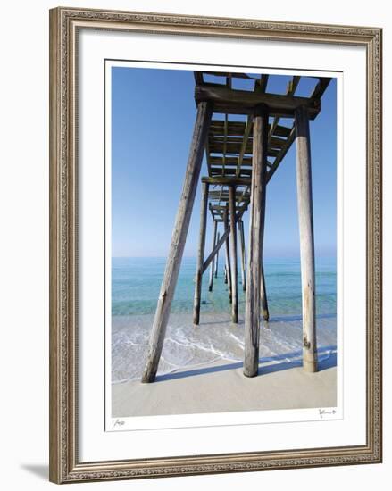 Camp Helen Pier-John Gynell-Framed Giclee Print