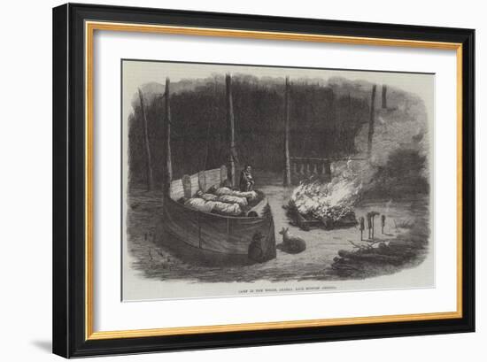 Camp in the Woods, Alaska, Late Russian America-null-Framed Giclee Print