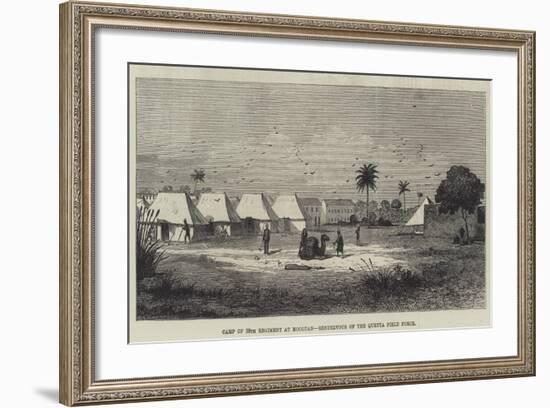 Camp of 59th Regiment at Mooltan, Rendezvous of the Quetta Field Force-null-Framed Giclee Print