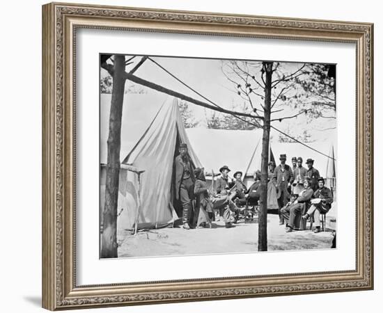 Camp of Captain (G.F.W. Wiley) Assistant Quartermaster, Stoneman's Station, Virginia-Stocktrek Images-Framed Photographic Print