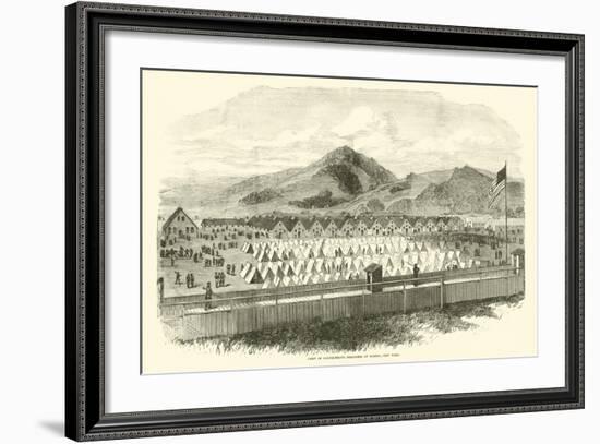 Camp of Confederate Prisoners at Elmira, New York, May 1865-null-Framed Giclee Print