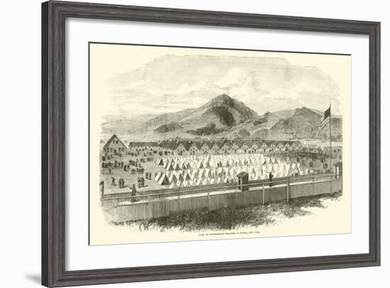 Camp of Confederate Prisoners at Elmira, New York, May 1865-null-Framed Giclee Print