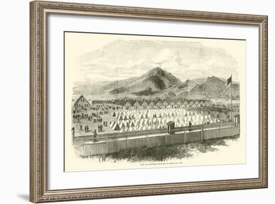 Camp of Confederate Prisoners at Elmira, New York, May 1865-null-Framed Giclee Print