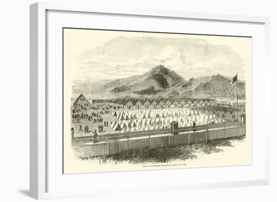 Camp of Confederate Prisoners at Elmira, New York, May 1865-null-Framed Giclee Print