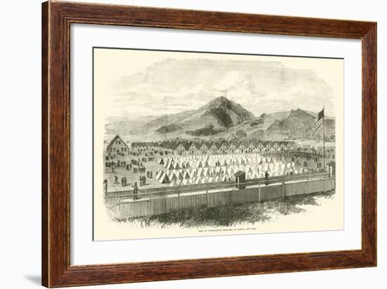 Camp of Confederate Prisoners at Elmira, New York, May 1865-null-Framed Giclee Print