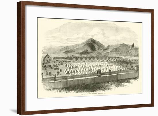 Camp of Confederate Prisoners at Elmira, New York, May 1865-null-Framed Giclee Print