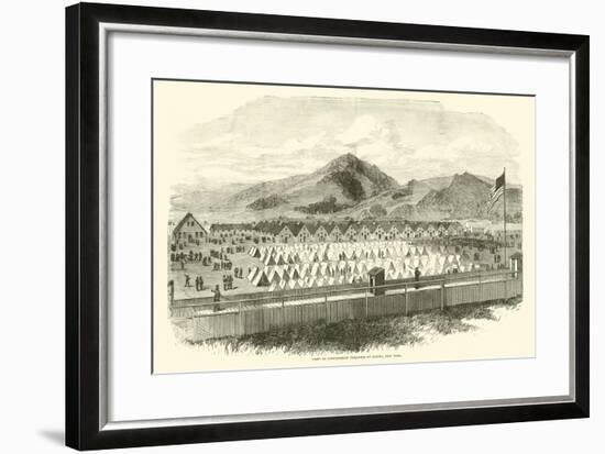 Camp of Confederate Prisoners at Elmira, New York, May 1865-null-Framed Giclee Print