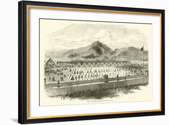 Camp of Confederate Prisoners at Elmira, New York, May 1865-null-Framed Giclee Print