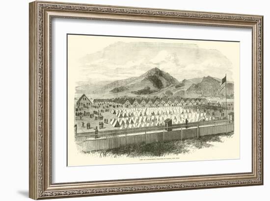 Camp of Confederate Prisoners at Elmira, New York, May 1865-null-Framed Giclee Print