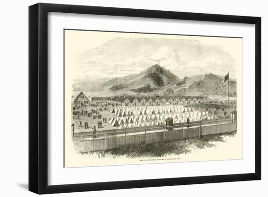 Camp of Confederate Prisoners at Elmira, New York, May 1865-null-Framed Giclee Print