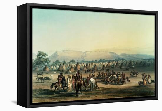 Camp of Piekann Indians-George Catlin-Framed Premier Image Canvas