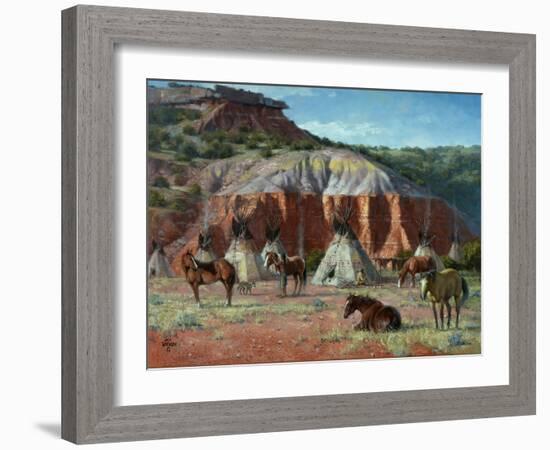 Camp of the Comanche-Jack Sorenson-Framed Art Print