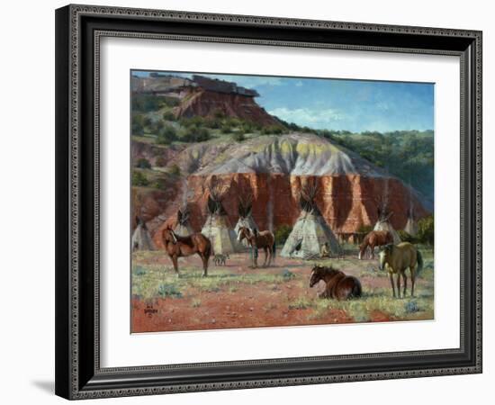 Camp of the Comanche-Jack Sorenson-Framed Art Print