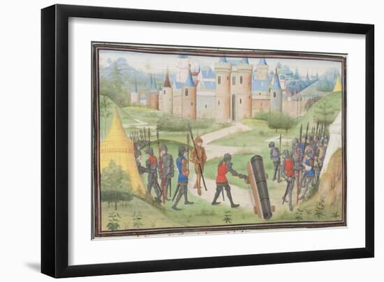 Camp of the Crusaders Near Jerusalem. Miniature from the Historia by William of Tyre, 1460s-null-Framed Giclee Print