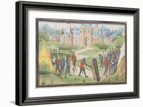 Camp of the Crusaders Near Jerusalem. Miniature from the Historia by William of Tyre, 1460s-null-Framed Giclee Print