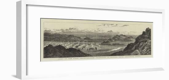 Camp of the First Leicestershire Volunteers at Hanging Rocks, Charnwood Forest-null-Framed Giclee Print