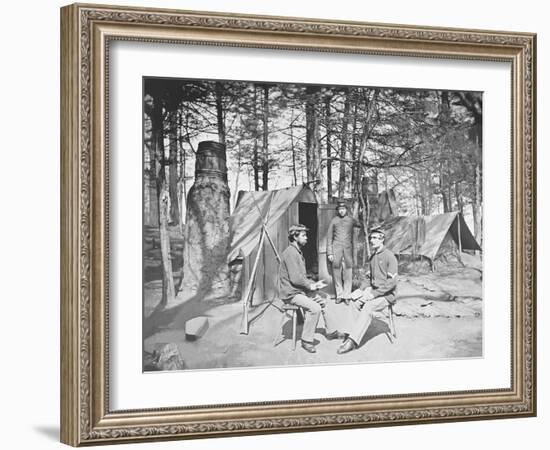 Camp Scene During the American Civil War-Stocktrek Images-Framed Photographic Print