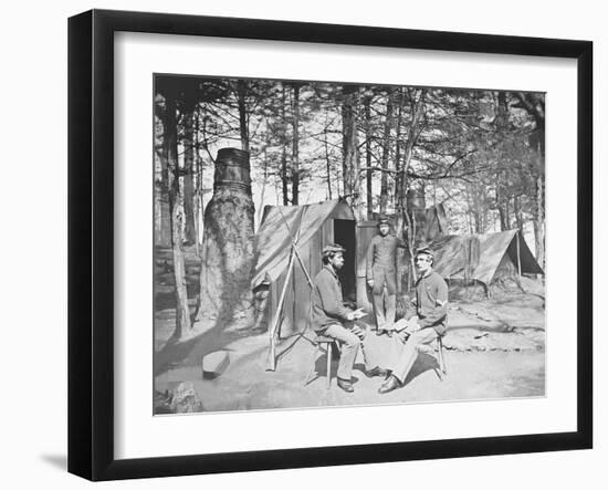 Camp Scene During the American Civil War-Stocktrek Images-Framed Photographic Print