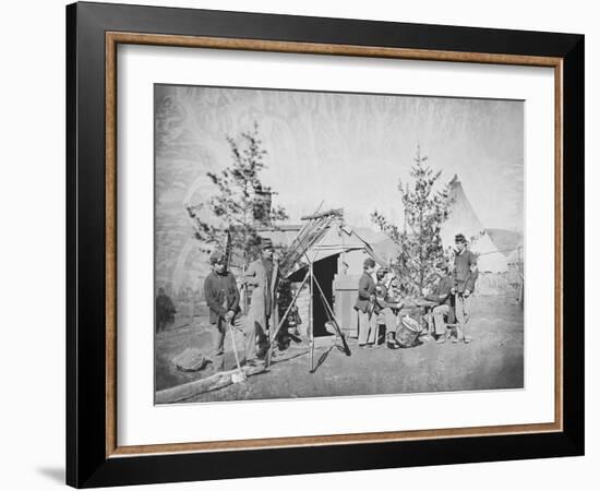 Camp Scene During the American Civil War-Stocktrek Images-Framed Photographic Print