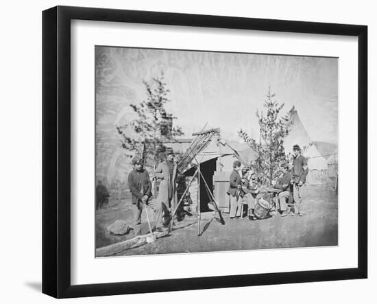 Camp Scene During the American Civil War-Stocktrek Images-Framed Photographic Print