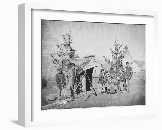 Camp Scene During the American Civil War-Stocktrek Images-Framed Photographic Print