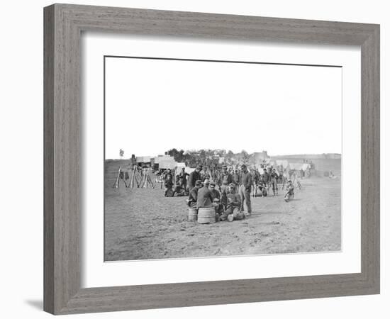 Camp Scene During the American Civil War-Stocktrek Images-Framed Photographic Print