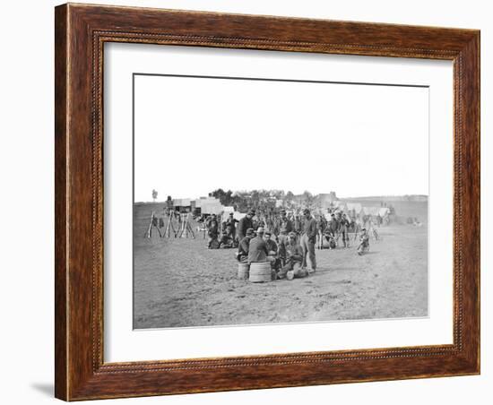 Camp Scene During the American Civil War-Stocktrek Images-Framed Photographic Print