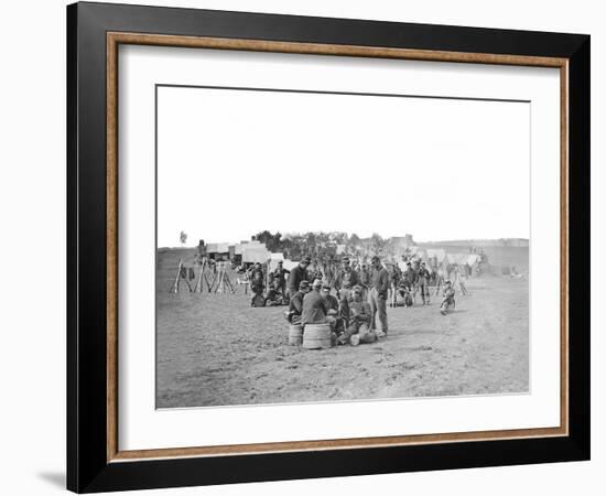 Camp Scene During the American Civil War-Stocktrek Images-Framed Photographic Print