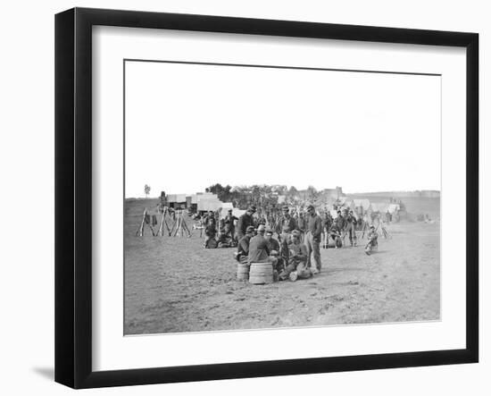 Camp Scene During the American Civil War-Stocktrek Images-Framed Photographic Print