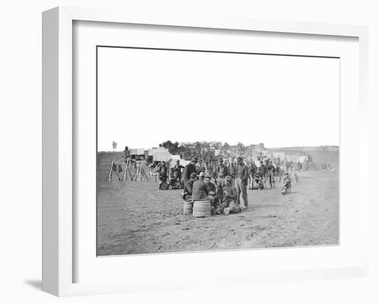 Camp Scene During the American Civil War-Stocktrek Images-Framed Photographic Print