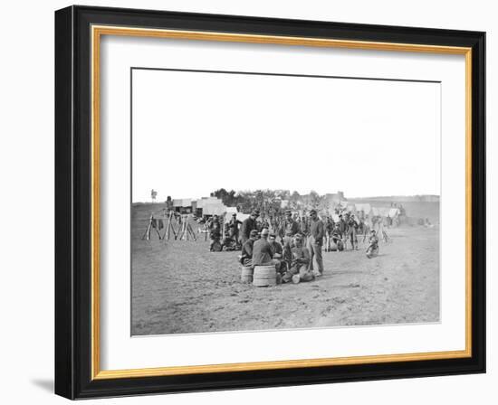 Camp Scene During the American Civil War-Stocktrek Images-Framed Photographic Print