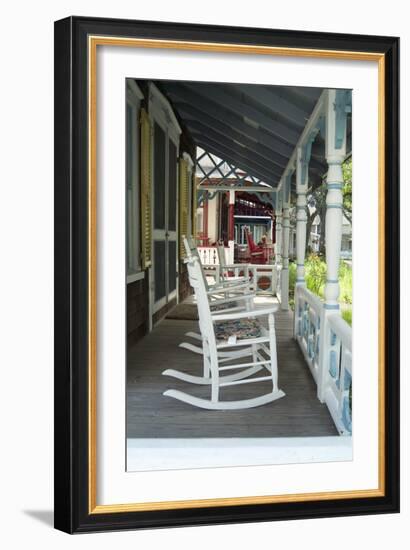 Camp Village, Oak Bluffs, Marthas Vineyard, Massachusetts-Natalie Tepper-Framed Photo