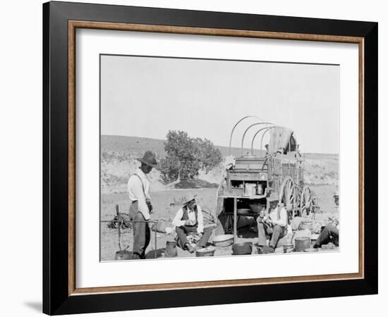 Camp Wagon on a Texas Roundup-null-Framed Photo