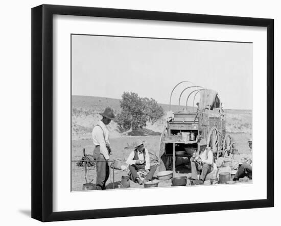 Camp Wagon on a Texas Roundup-null-Framed Photo