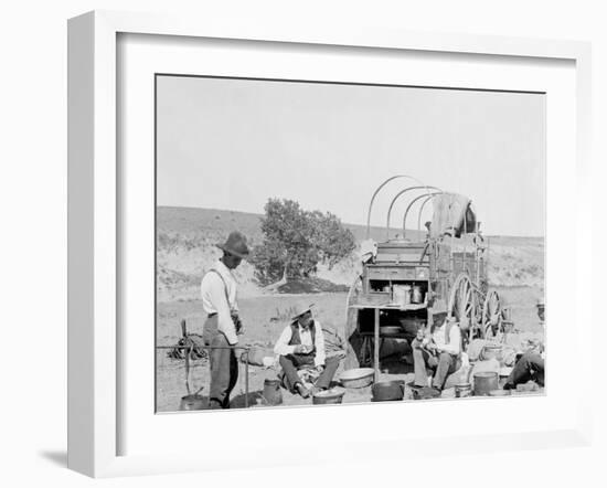 Camp Wagon on a Texas Roundup-null-Framed Photo