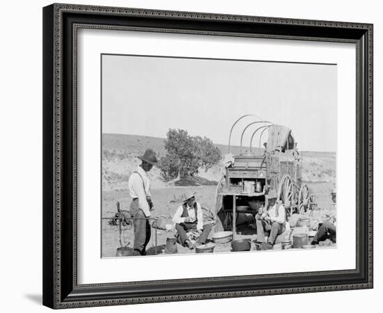 Camp Wagon on a Texas Roundup-null-Framed Photo