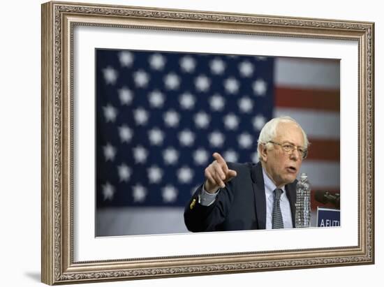 Campaign 2016 Trail - Bernie Sanders-Jacquelyn Martin-Framed Photographic Print