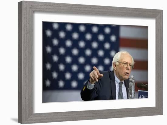 Campaign 2016 Trail - Bernie Sanders-Jacquelyn Martin-Framed Photographic Print