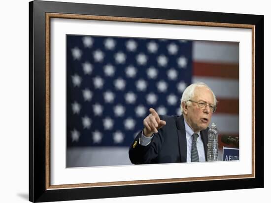 Campaign 2016 Trail - Bernie Sanders-Jacquelyn Martin-Framed Photographic Print