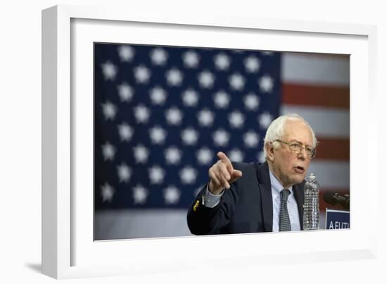 Campaign 2016 Trail - Bernie Sanders-Jacquelyn Martin-Framed Photographic Print