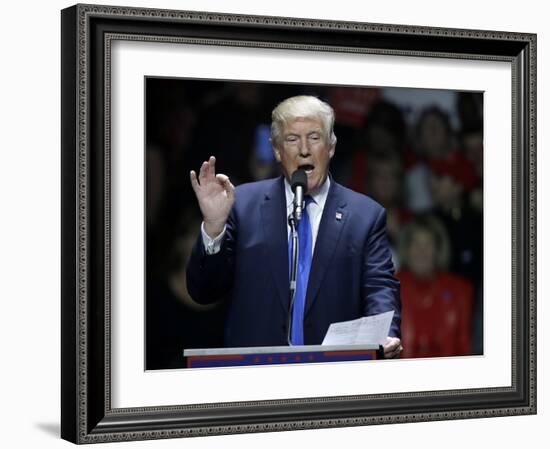 Campaign 2016 Trump-Charles Krupa-Framed Photographic Print