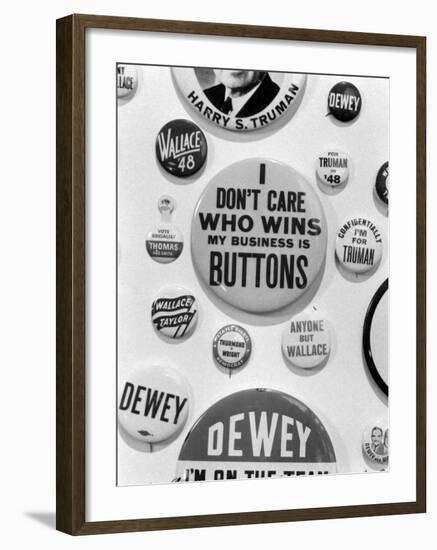 Campaign Buttons-Bernard Hoffman-Framed Photographic Print