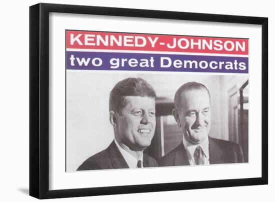 Campaign Poster, Kennedy-Johnson-null-Framed Art Print