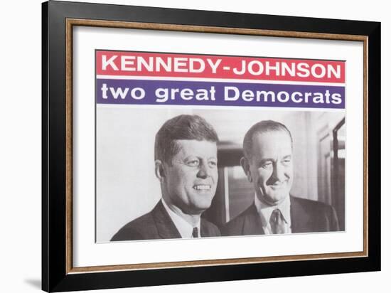 Campaign Poster, Kennedy-Johnson-null-Framed Art Print