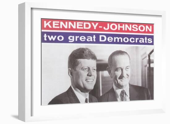 Campaign Poster, Kennedy-Johnson-null-Framed Art Print