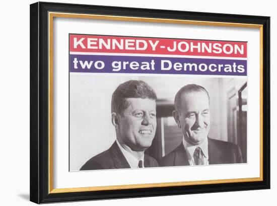 Campaign Poster, Kennedy-Johnson-null-Framed Art Print